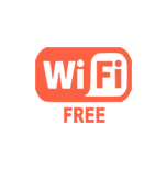 Wi-Fi gratuit Très Haut Débit dans les chambres individuelles et dans les salles de Réception, Bar et Restaurant.  